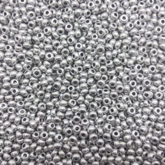 Χάντρες rocailles seed beads 8/0 ασημί.