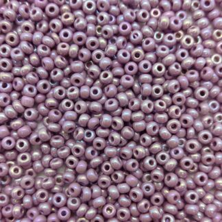 Χάντρες rocailles seed beads 8/0 γκρί-μωβ-ιριζέ.