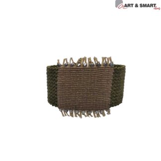 Βραχιόλι Μακραμέ Τετράγωνο Με Κρόσσια