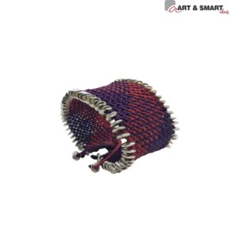 Βραχιόλι Μακραμέ Με Μεταλλικά Στοιχεία