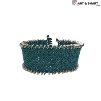 Βραχιόλι Μακραμέ Με Μεταλλικά Στοιχεία