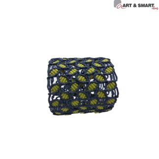 Βραχιόλι Μακραμέ Με Φυλλαράκια Λαχανί