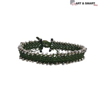 Βραχιόλι με κεροκλωστές σε λαδί χρώμα