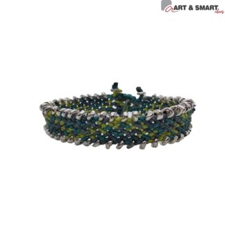 Βραχιόλι Μακραμέ Με Μεταλλικά Στοιχεία