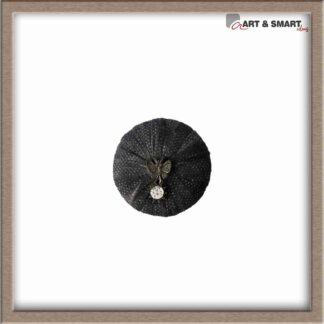 Καρφίτσα στρογγυλή υφασμάτινη με στρας