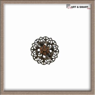 Καρφίτσα χειροποίητη λουλούδι μπρονζέ