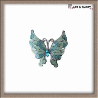 Καρφίτσα πεταλούδα τιρκουάζ - σιέλ