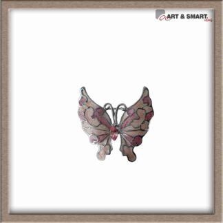 Καρφίτσα πεταλούδα ροζ - σομόν