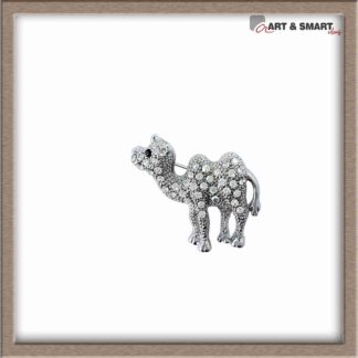 Καρφίτσα καμήλα με στρας ιριζέ