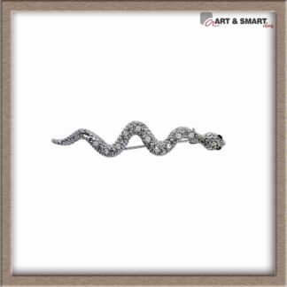 Καρφίτσα φίδι 6cm με στρας