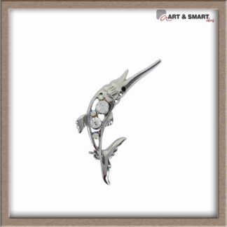 Καρφίτσα ξιφίας με στρας ιριζέ