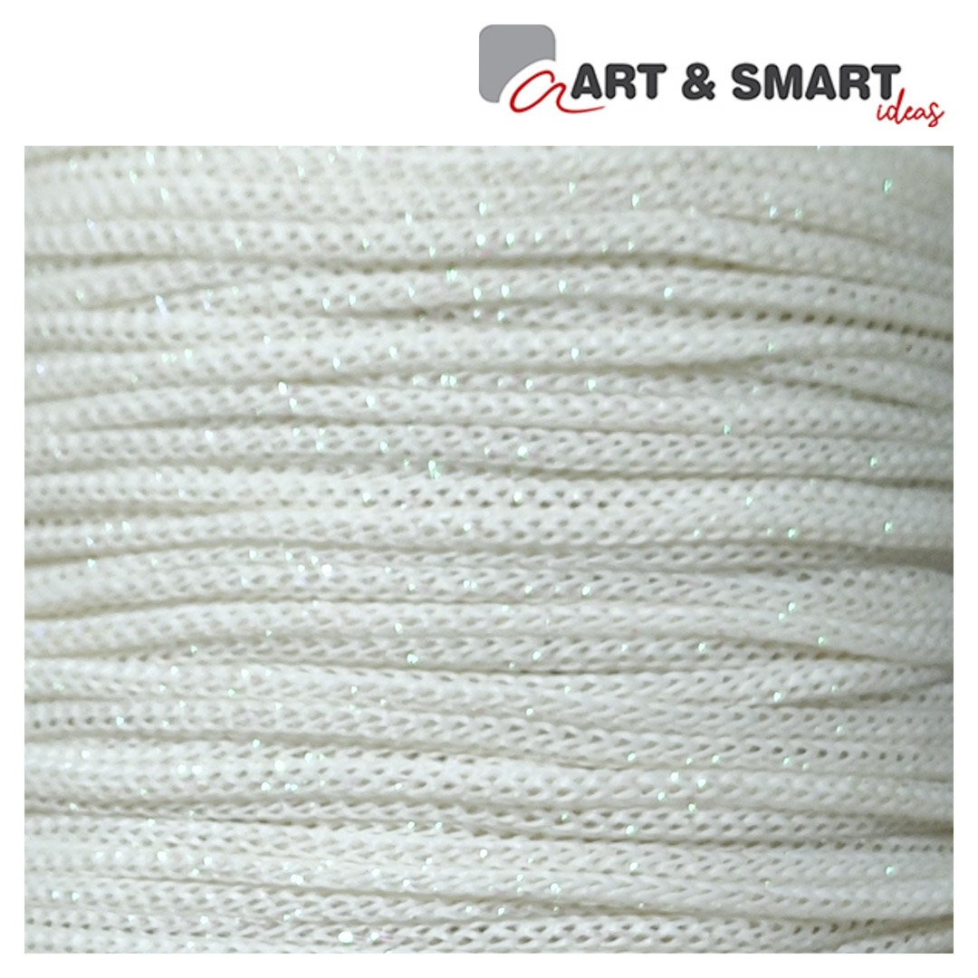 Νήμα από πολυπροπυλένιο εκρού και μεταλλόνημα ιριζέ