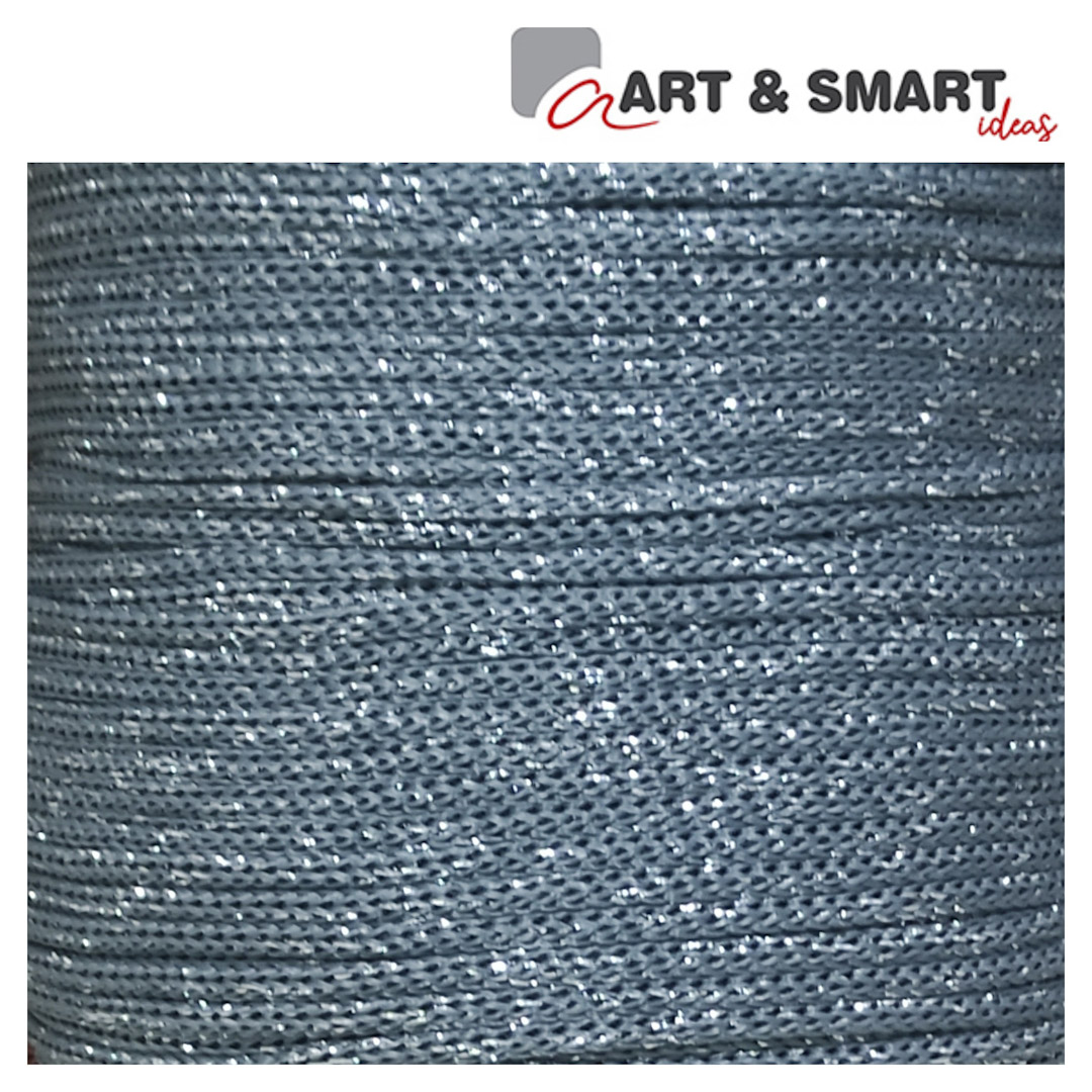 Νήμα από πολυπροπυλένιο γκρι και μεταλλόνημα ασημί
