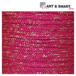 Νήμα από πολυπροπυλένιο κόκκινο σκούρο και μεταλλόνημα χρυσό